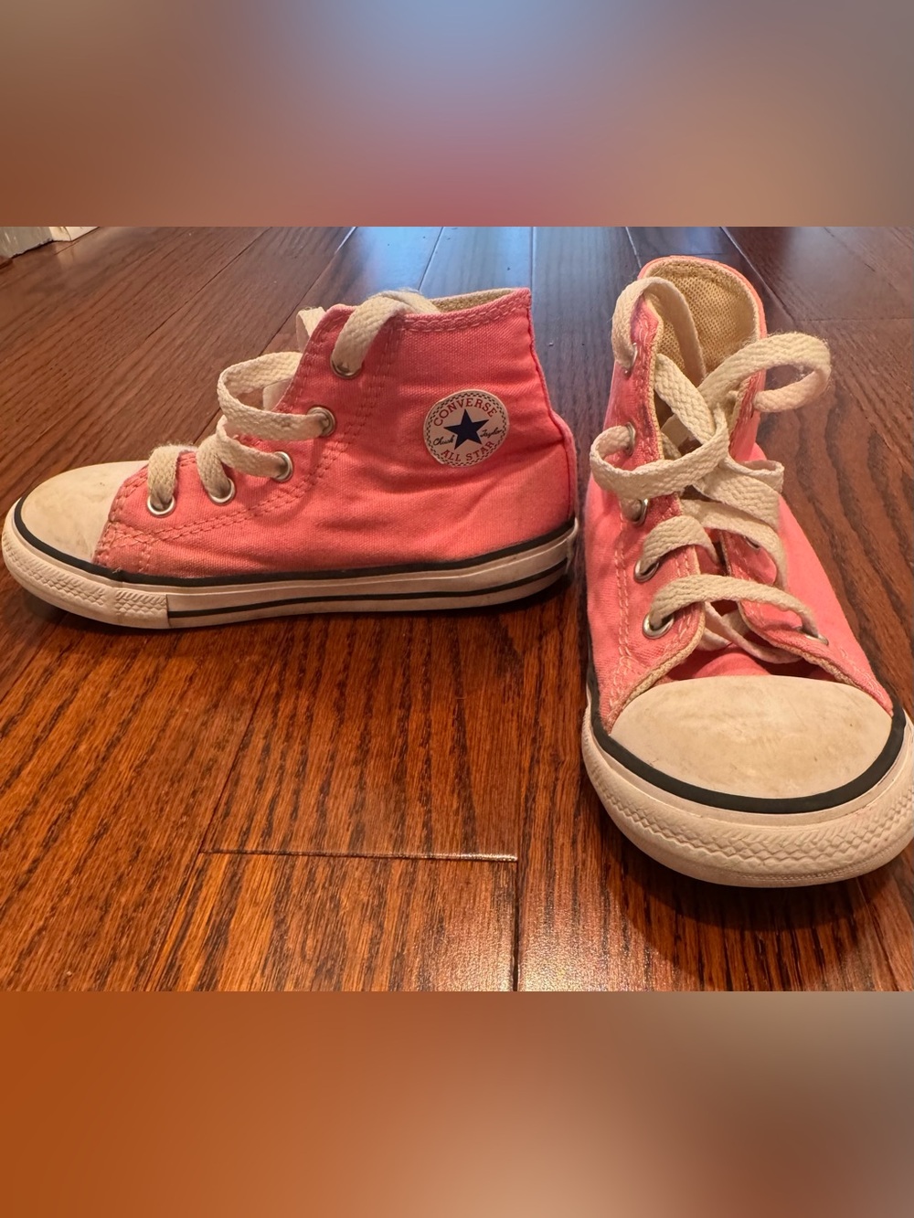Converse Kids Coral Pink High-Top Sneakers